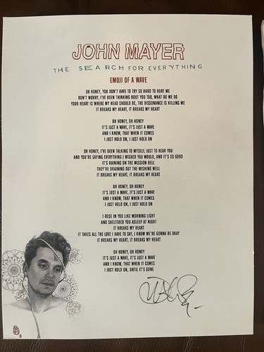 John mayer autograph emoji - mayer, of